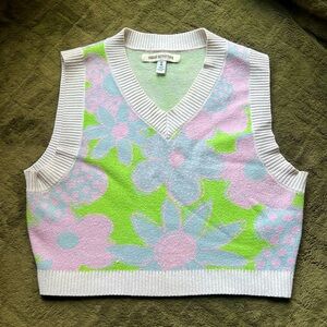 Urban Outfitters Flowery Crop Vest